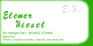 elemer wiesel business card